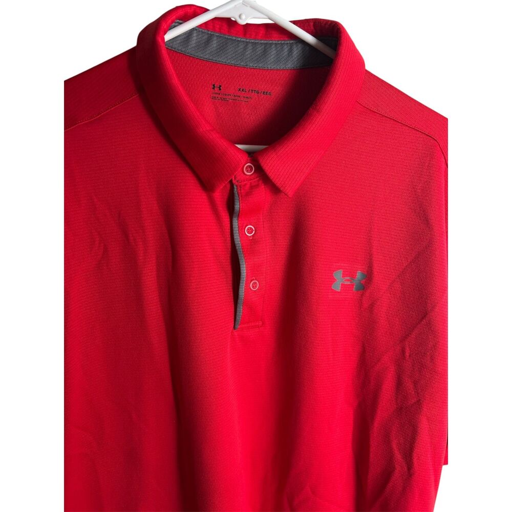 Mens Under ArmourHeat Gear Polo Red size‎ XXL